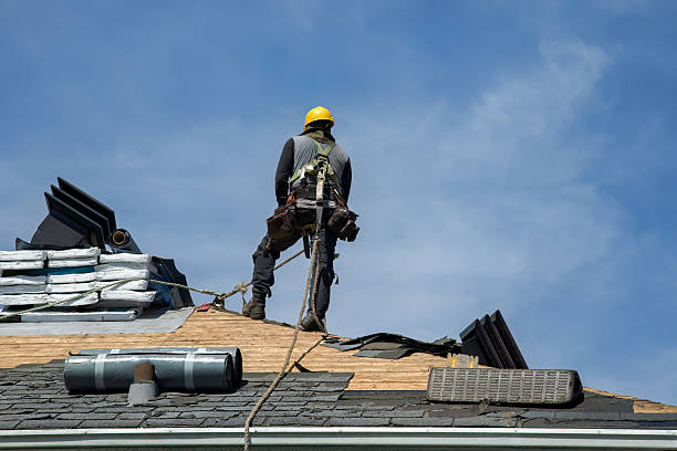 Professional Gutter Installation technician working in Bristol, NH